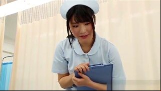 Naughty Asian nurse in white stockings enjoys position 69