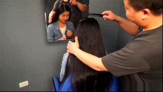 Sexy Asian Bald Headshave 2